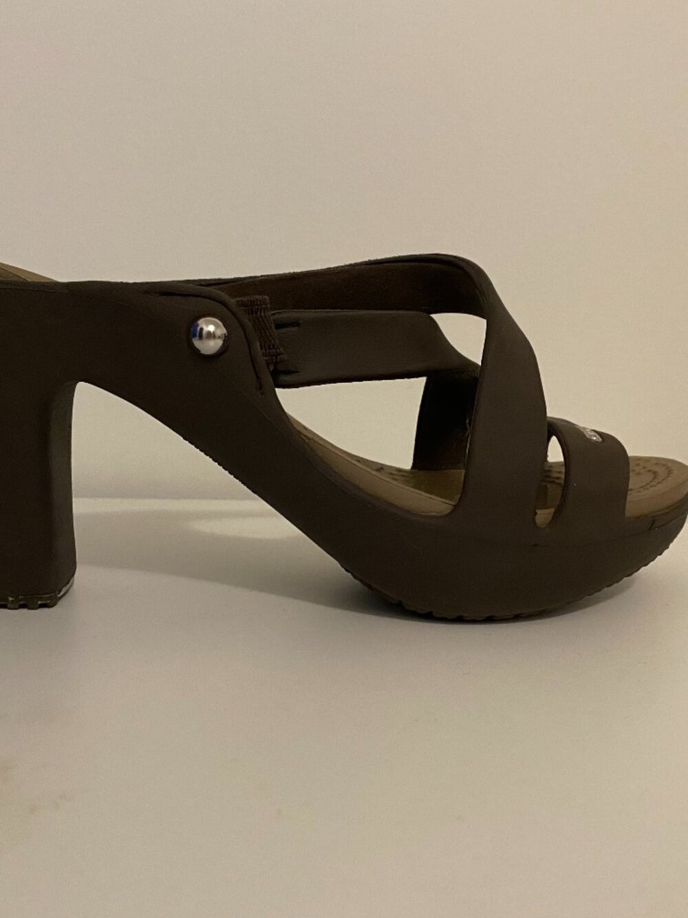 Croc high heeled sandals